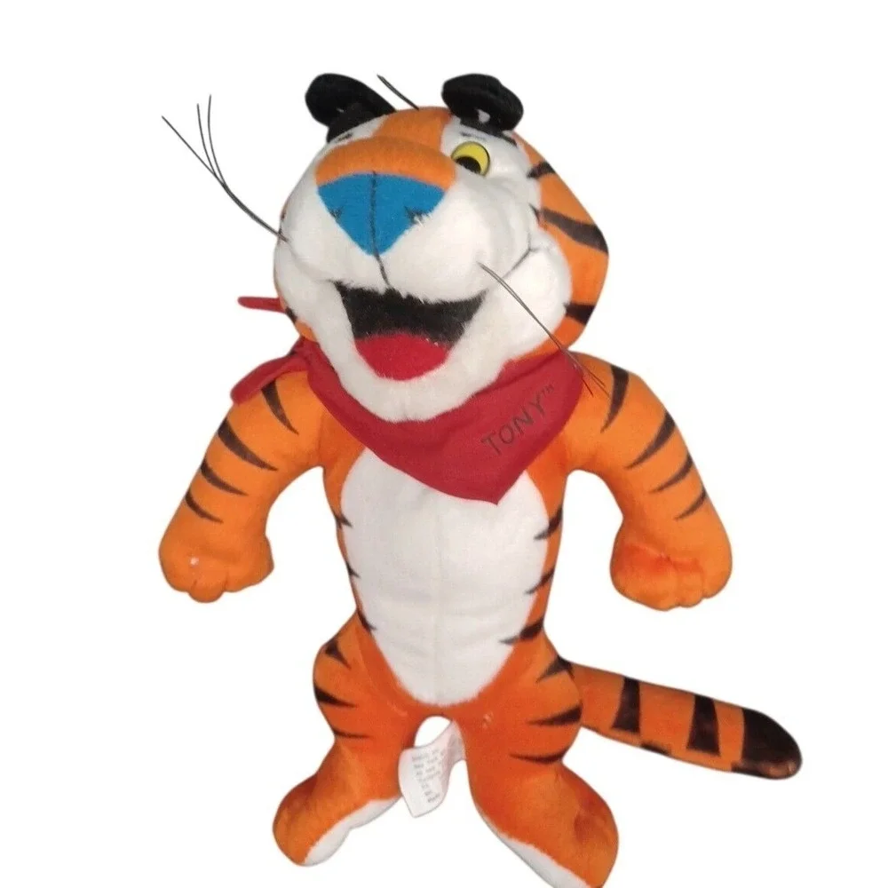 Vintage 1991 Kellogg's Tony the Tiger Plush Frosted‎ Flakes Cereal Mascot Toy